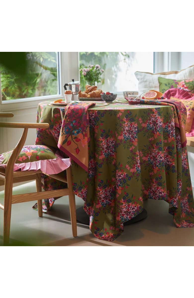 Sophie Williamson Design Tablecloth, Alternate, color, Green
