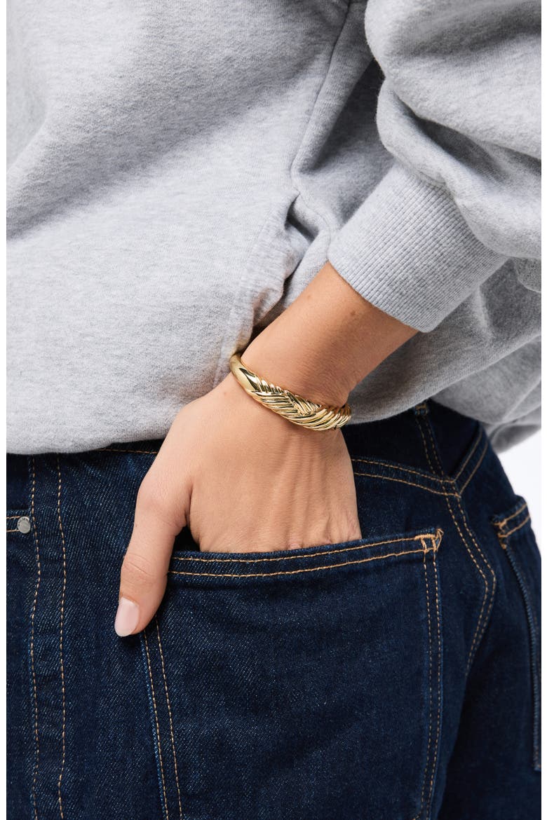 Gold Cuff Bracelet - Kamilla, Alternate, color, Gold
