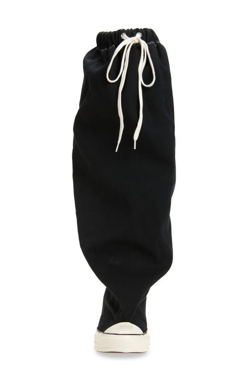 Vaquera X Converse Gender Inclusive Slouch Canvas Knee High Boot In Black