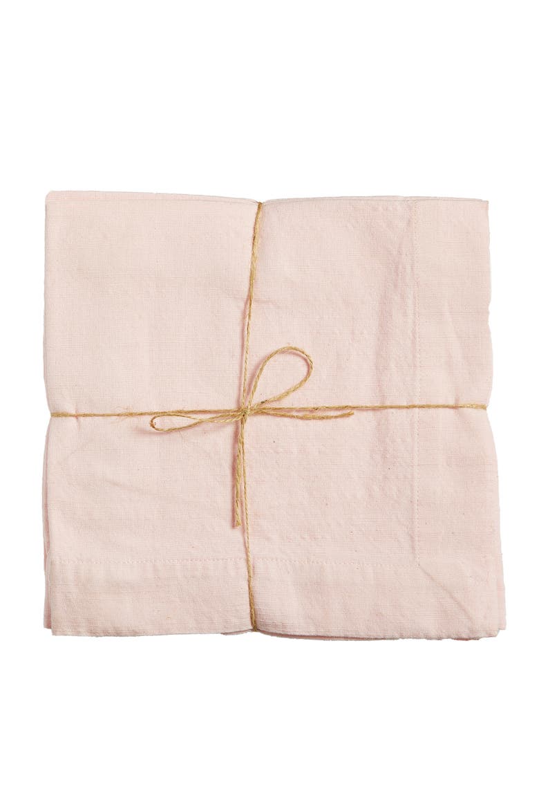Threads Slub BCloth Napkins Set of 4 Machine Washable, Main, color, Red