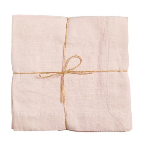 Threads Slub Blush Cloth Napkins Set of 4 Machine Washable