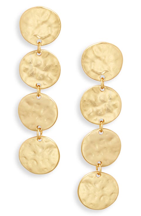 Hammered Coin Drop Earrings