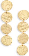 Karine Sultan Hammered Coin Drop Earrings
