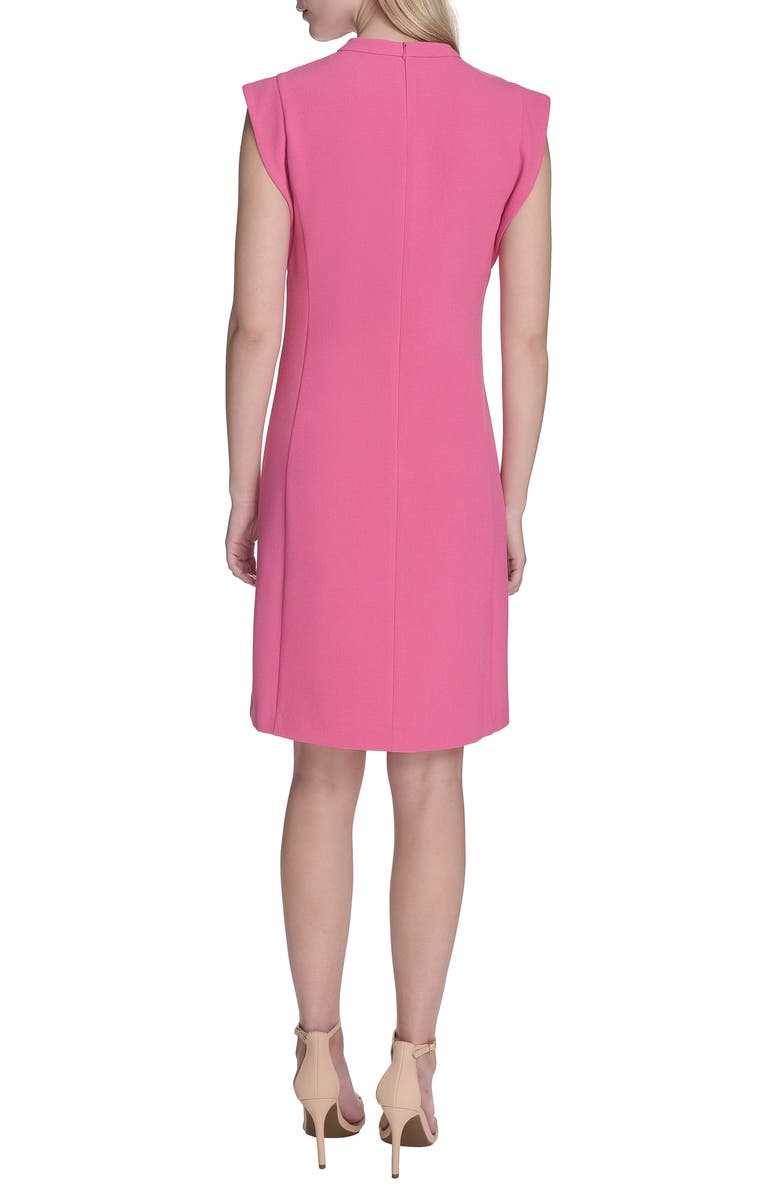 Vince Camuto Floral Cutout Cap Sleeve Signature Stretch Crepe Dress, Alternate, color, Hot Pink