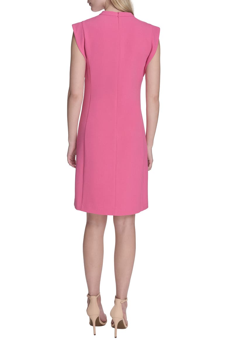 women hot pink stretch crepe dress Alba Crepe Long In Dress In Hot-Pink Rhea Costa