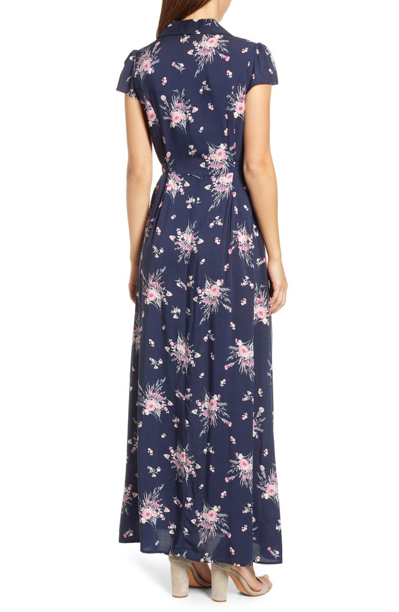 Row A Floral Print Maxi Dress, Alternate, color,