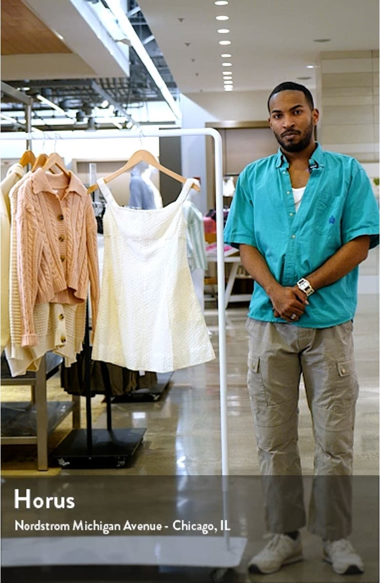 Berry Kiss Eyelet Off the Shoulder Minidress, sales video thumbnail