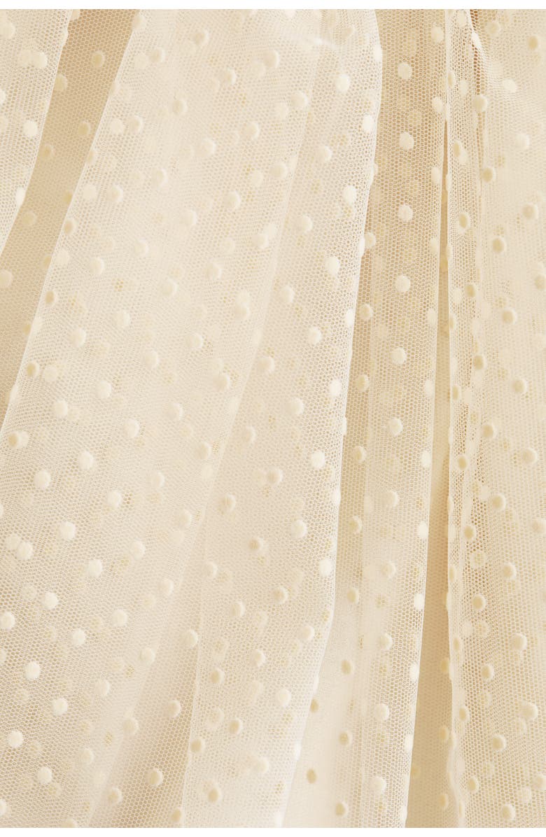 H&M Glittery tulle skirt, Alternate, color, Light Beige/Dotted