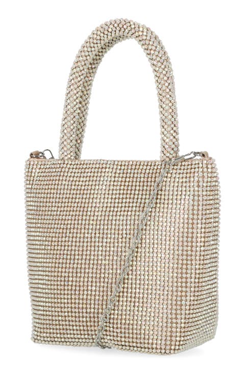 Crystal Embellished Chase Top Handle Mini Tote Bag