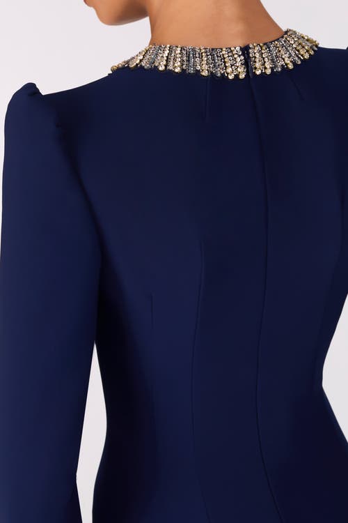 Jenny Packham Cora Embellished Midi Dress In Blue