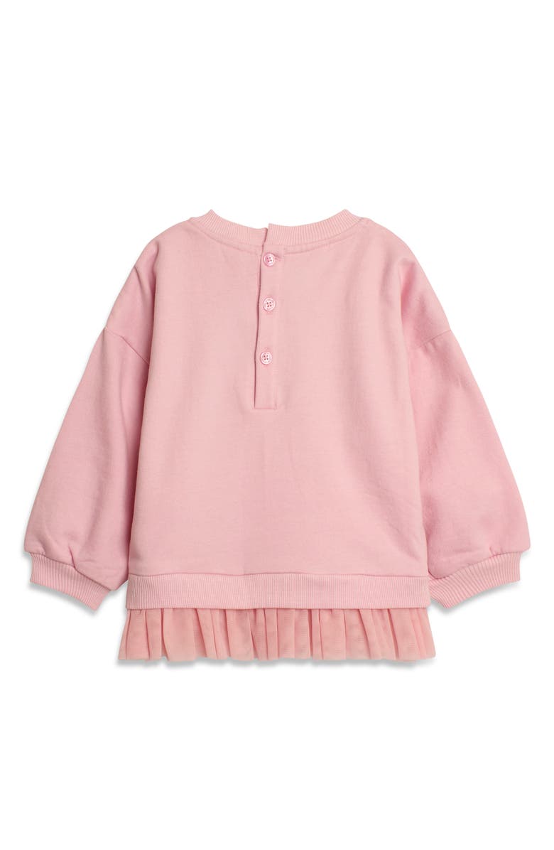 JOJO MAMAN BEBE Holiday Reindeer Tulle Accent Cotton Graphic Sweatshirt, Alternate, color, 