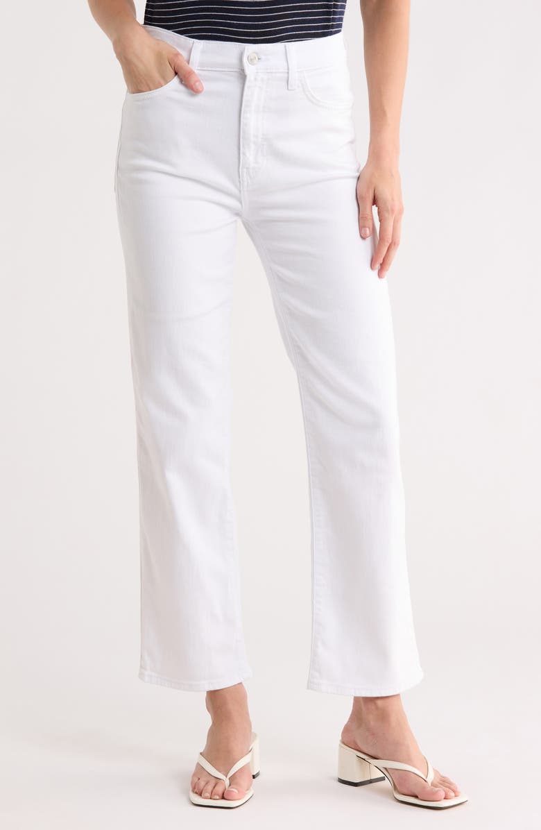 Hudson Jeans Noa High Waist Ankle Straight Leg Jeans, Main, color, White