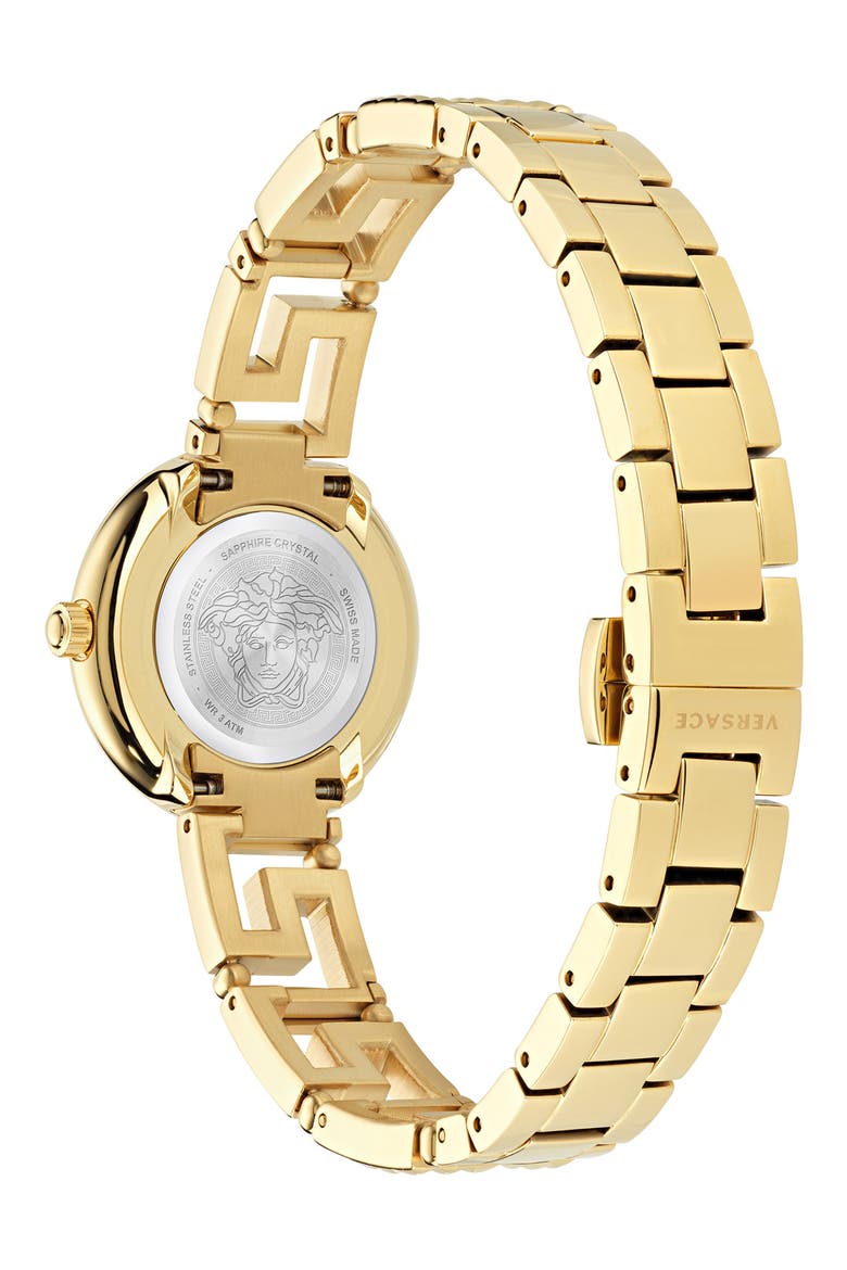 Greca Goddess Bracelet Watch, 28mm, Alternate, color, IP YELLOW GOLD