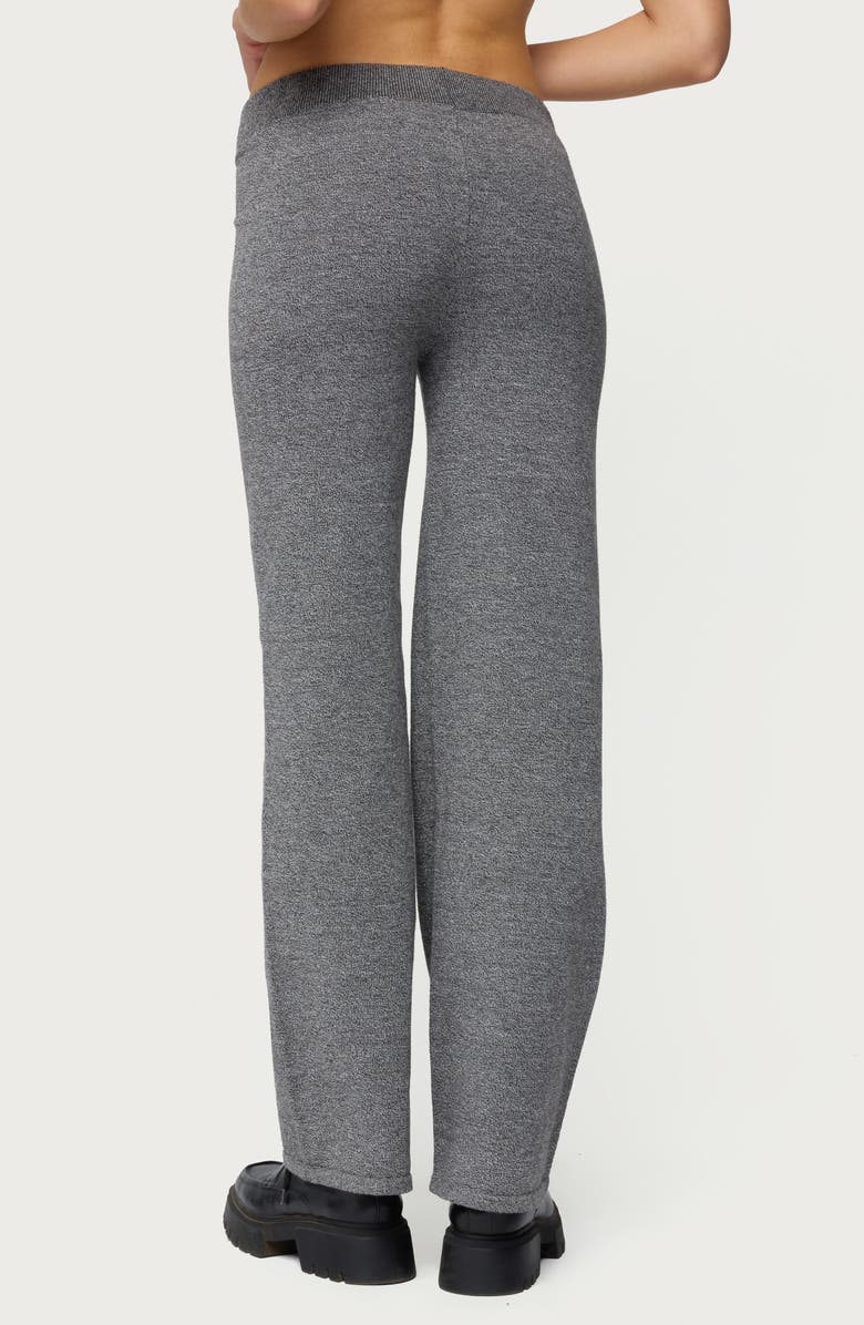 EDIKTED Ayah Knit Drawstring Pants, Alternate, color, Dark-Gray-Melange