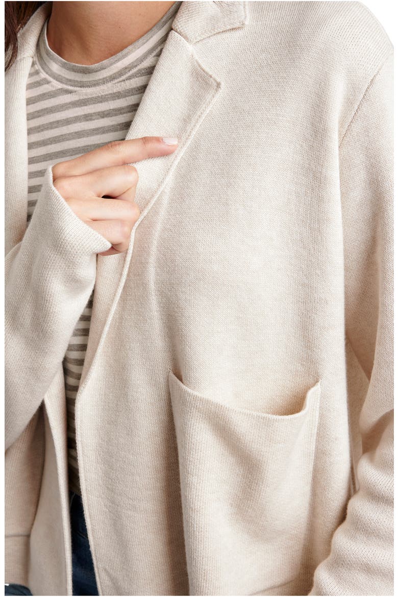 Estelle Sweater Jacket, Alternate, color, PALE OAK HTHR
