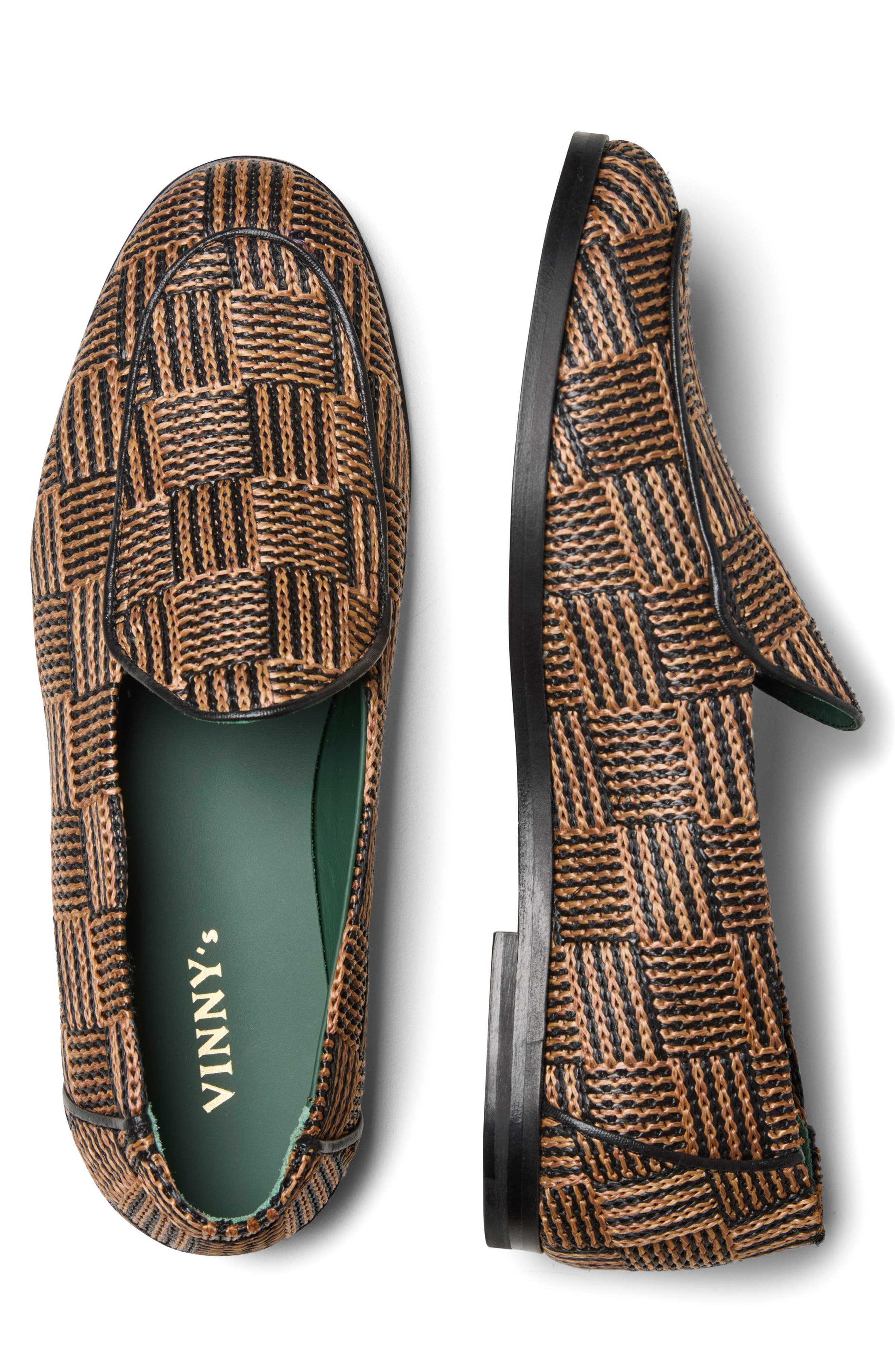 VINNY'S Belgee Raffia Loafer, Alternate, color, 