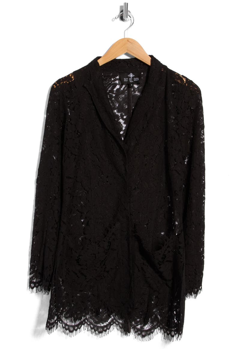 Emerson Lace Blazer, Main, color, BLACK