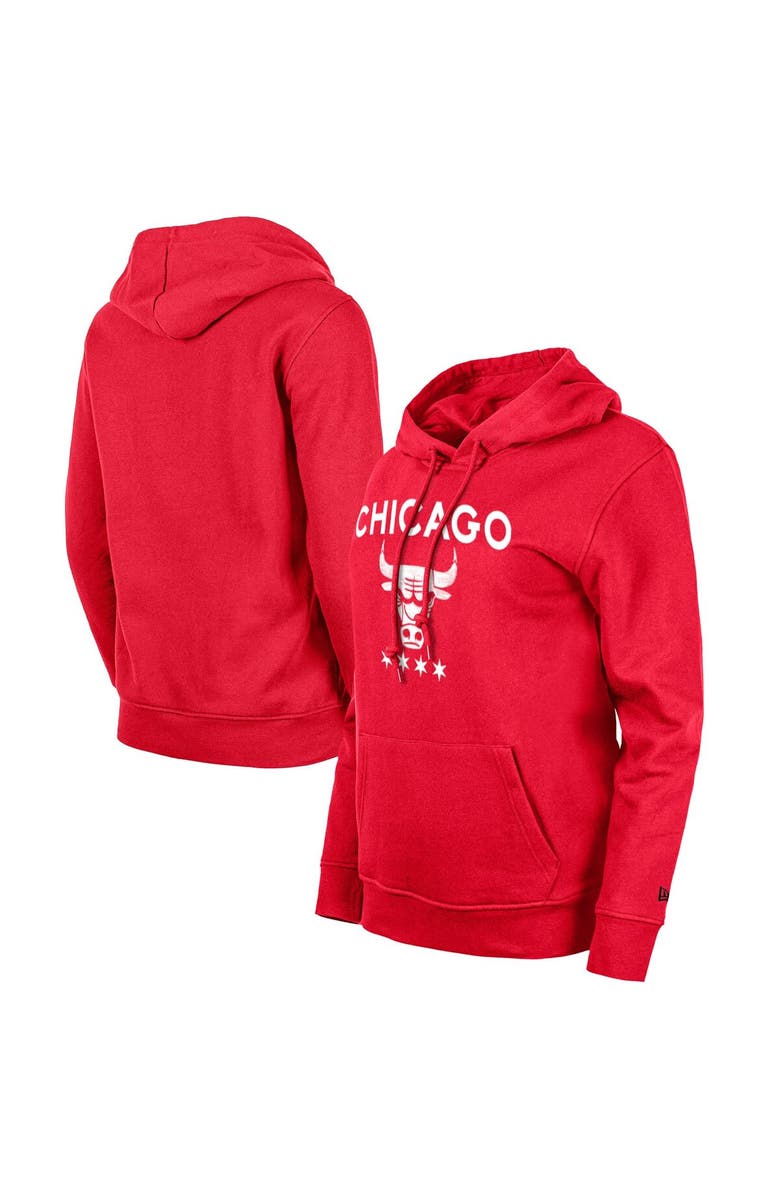 New Era Women's New Era Red Chicago Bulls 2023/24 City Edition Pullover Hoodie, Main, color, 