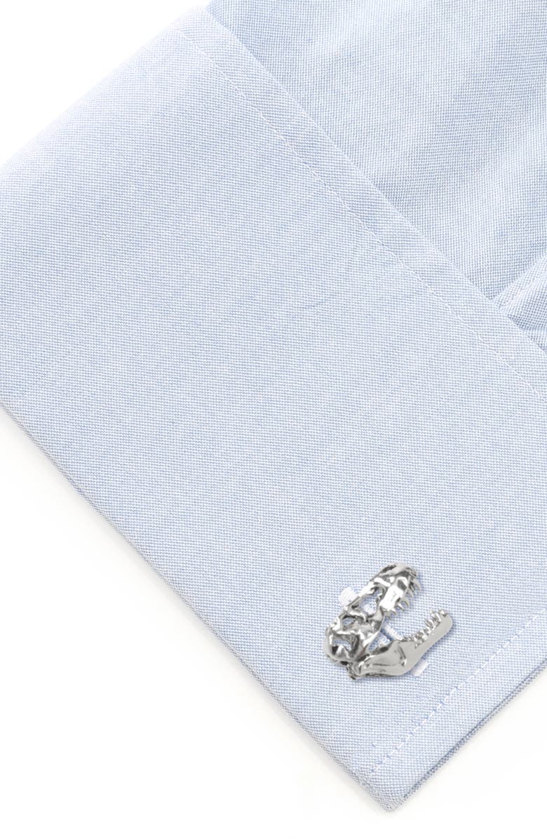 Cufflinks, Inc. T-Rex 3D Cuff Links, Alternate, color, Silver