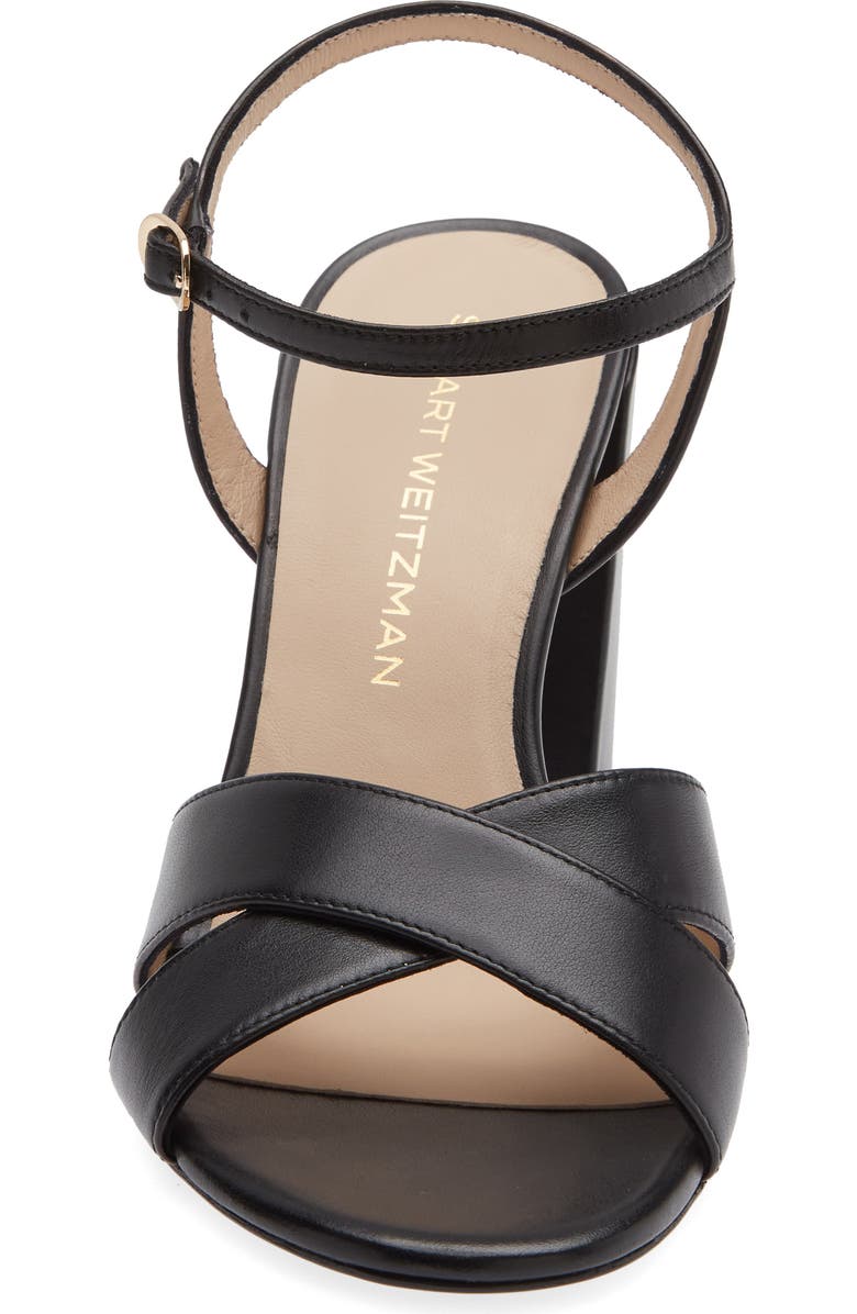 Stuart Weitzman Alyssa Ankle Strap Sandal, Alternate, color, Black