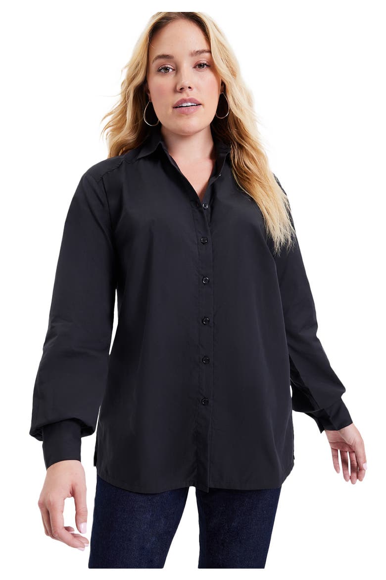 Poplin La Vie Tunic, Main, color, BLACK