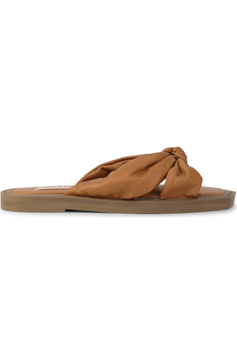Belle & Bloom You & I Knot Detail Slides, Main, color, Brown