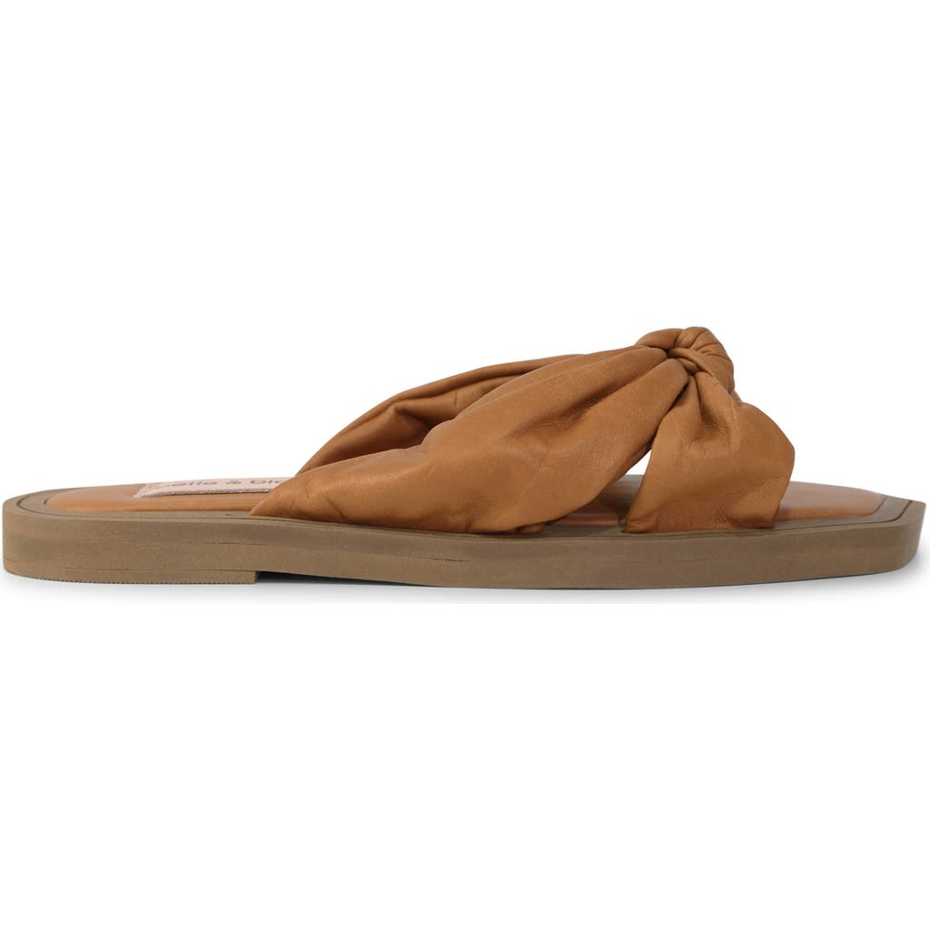 Belle & Bloom You & I Knot Detail Slides in Brown at Nordstrom, Size 6