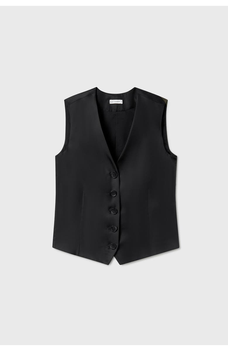 SILK LAUNDRY Twill Vest, Main, color,