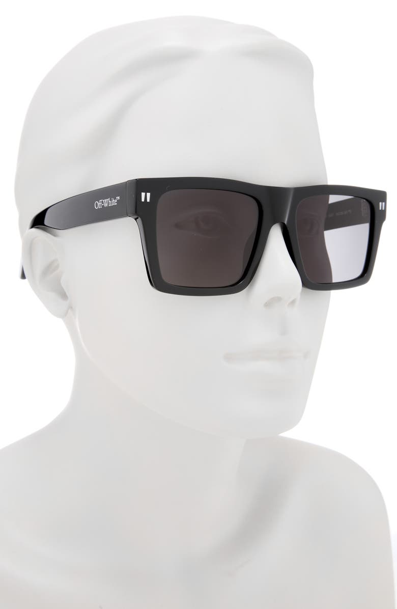 Off-White Lawton Rectangular Sunglasses, Alternate, color, Black Dark Grey