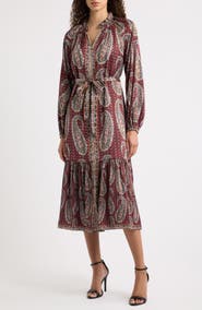Elie Tahari Sienna Print Midi Dress