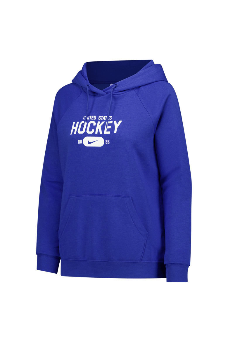 Women's Nike Royal US Hockey Varsity Raglan Tri-Blend Hoodie, Alternate, color, Royal