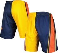 Mitchell & Ness Men's Mitchell & Ness Navy/Gold Golden State Warriors Hardwood Classics 2009 Split Swingman Shorts
