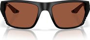 Costa Del Mar Finlet 59mm Polarized Rectangular Sunglasses