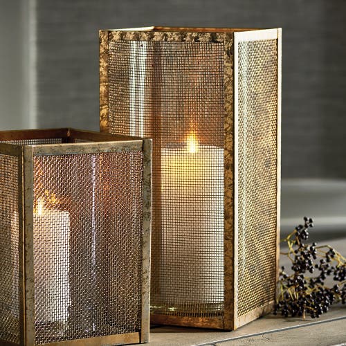 Napa Home & Garden Diego Hurricane Candle Holder In Gold