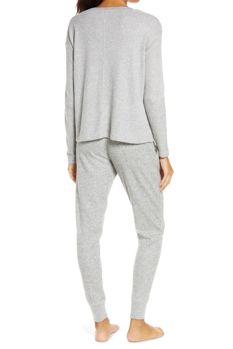 Super Soft Thermal Knit Pajamas, Alternate, color, GREY