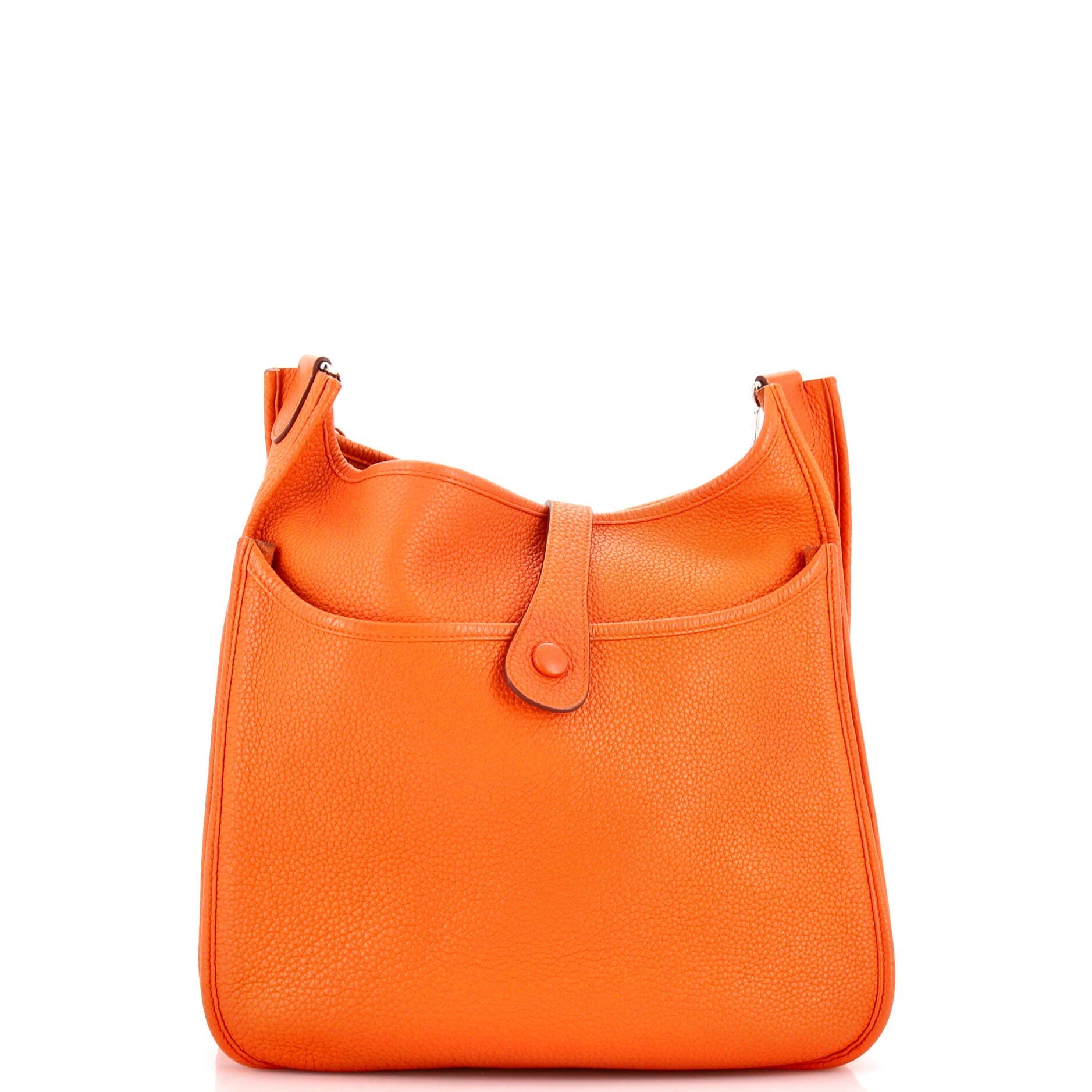 Pre-Owned Hermes Evelyne Bag Gen III Clemence GM, Alternate, color, Feu