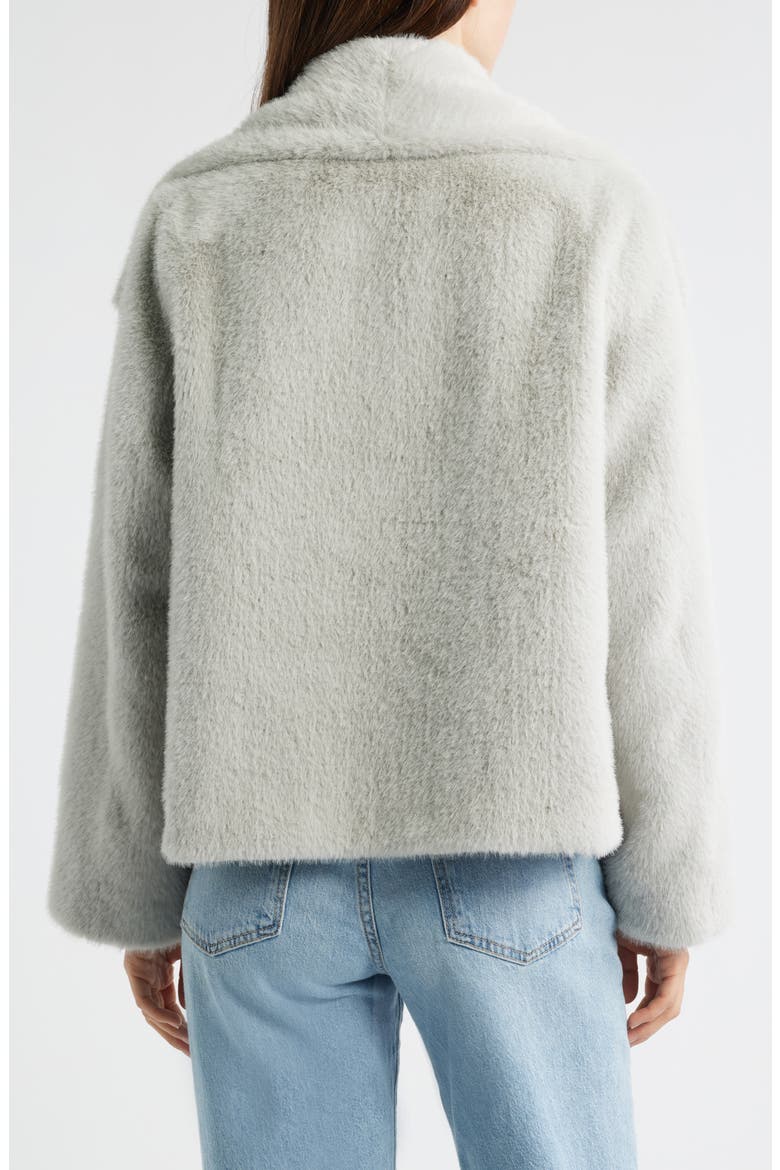 Faux Fur Jacket, Alternate, color, MOONSTONE