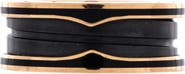 Pre-Owned Bvlgari B.Zero1 Two Band Ring 18K Rose Gold and Matte Ceramic