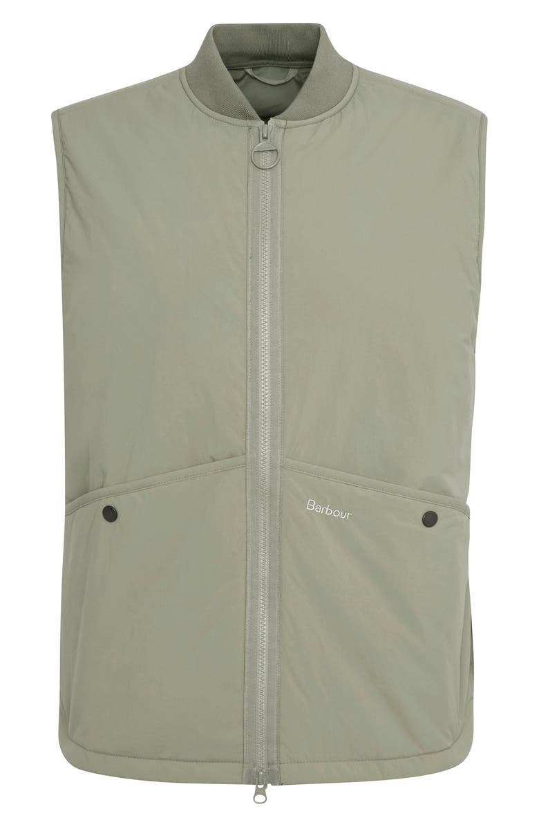 Barbour Bomber Zip Vest, Alternate, color, Bleached Olive