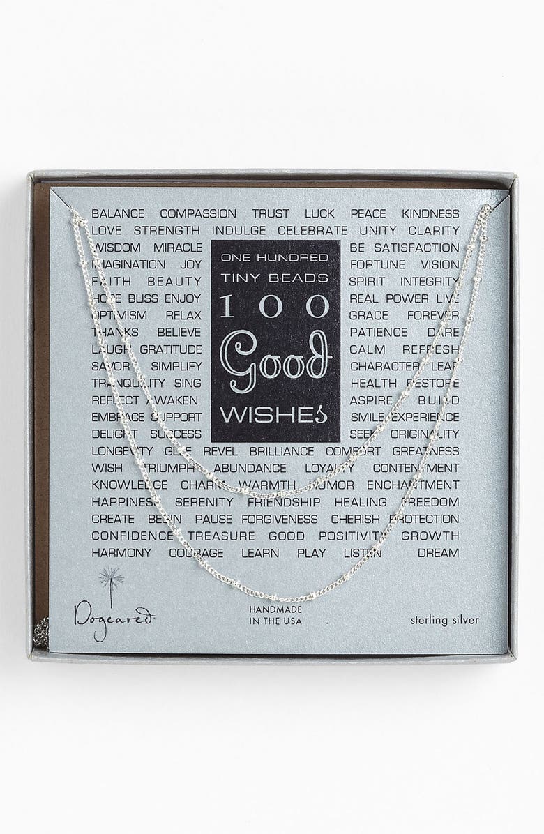 Dogeared '100 Good Wishes' Long Station Necklace, Alternate, color,