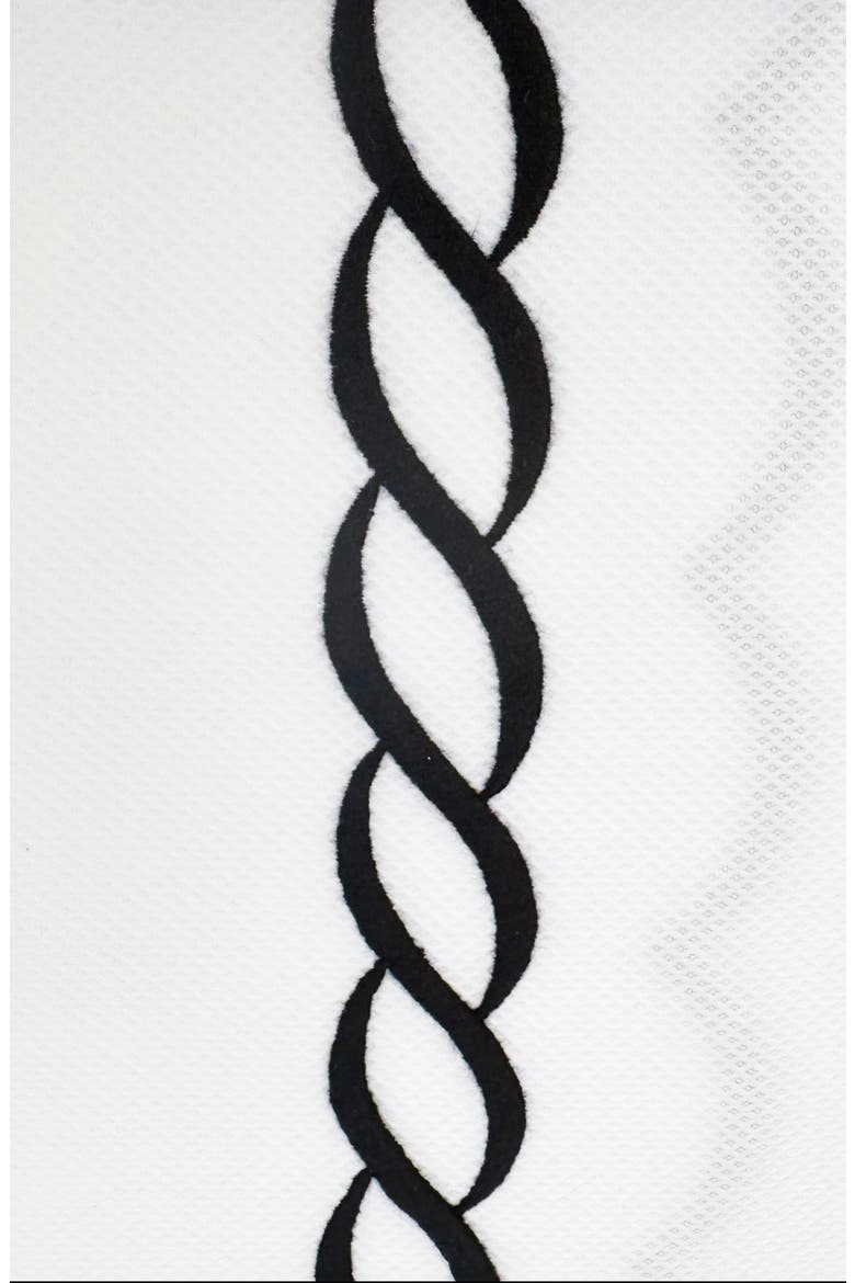 Classic Chain Scallop Shower Curtain, Alternate, color, BLACK