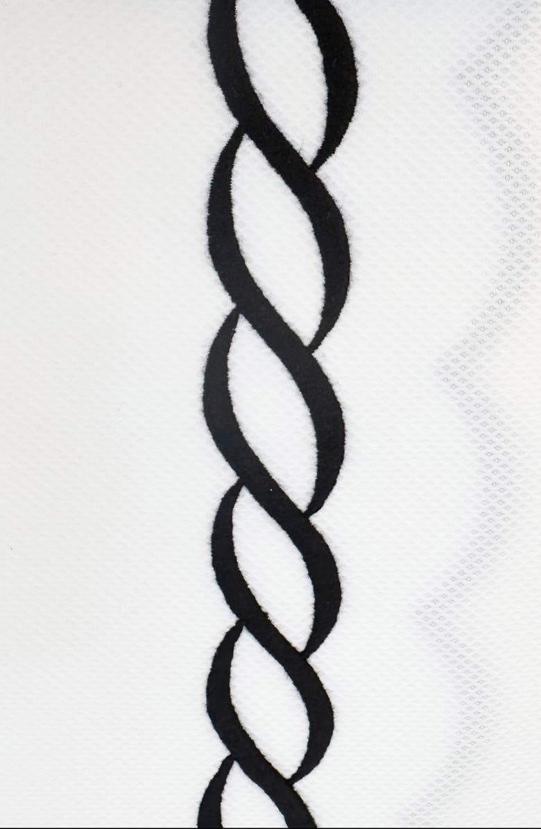 Matouk Classic Chain Scallop Shower Curtain, Alternate, color, Black