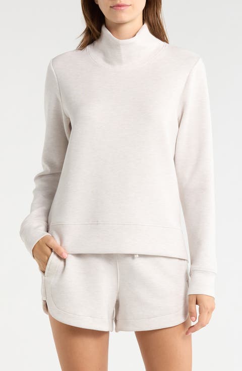 Dreamweave Recycled Polyester Blend Mock Neck Sweatshirt