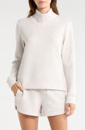MPG Dreamweave Recycled Polyester Blend Mock Neck Sweatshirt