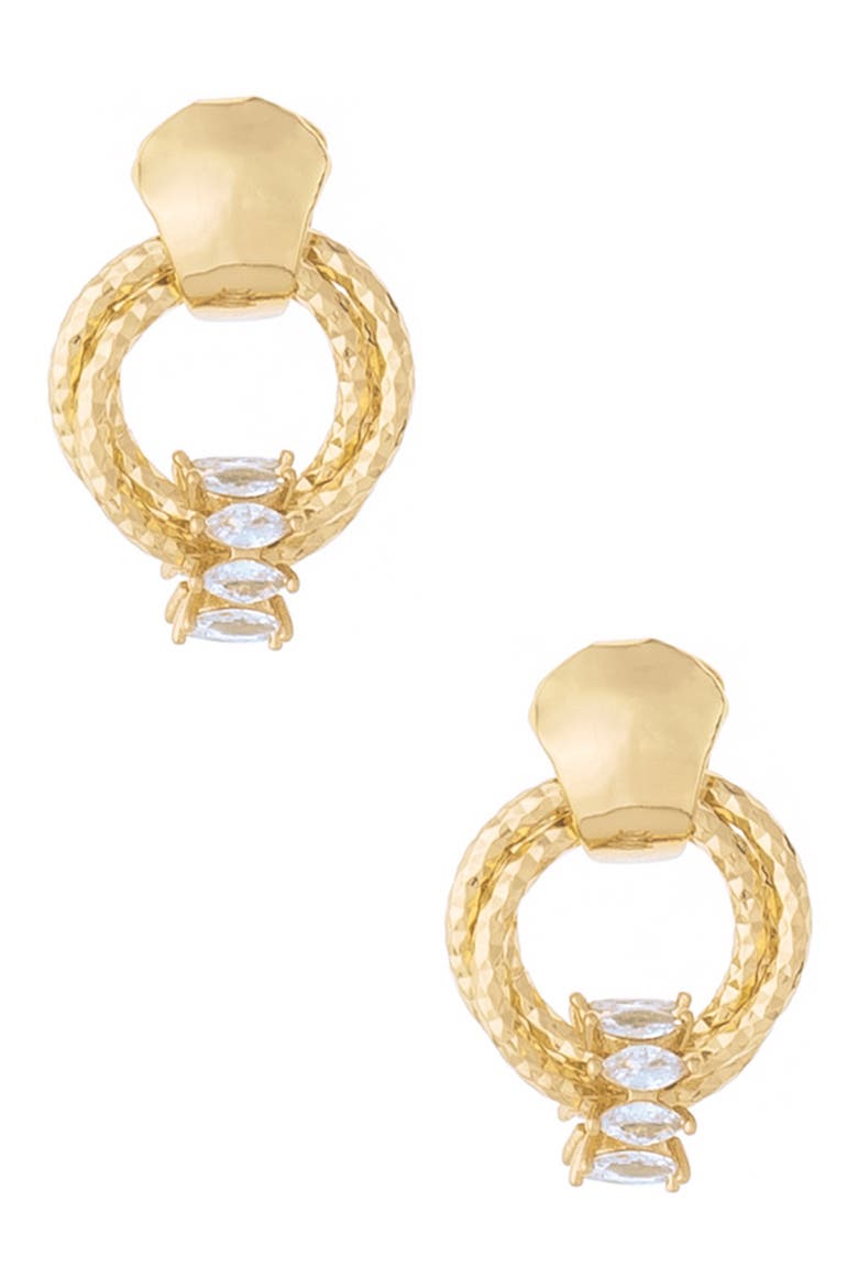 Mini Barrel Drop Earrings, Main, color, GOLD
