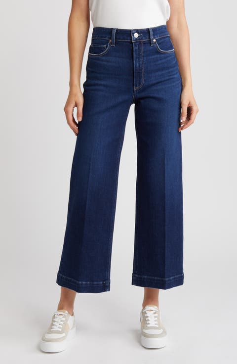 Anessa High Waist Ankle Wide Leg Jeans (Provocative)