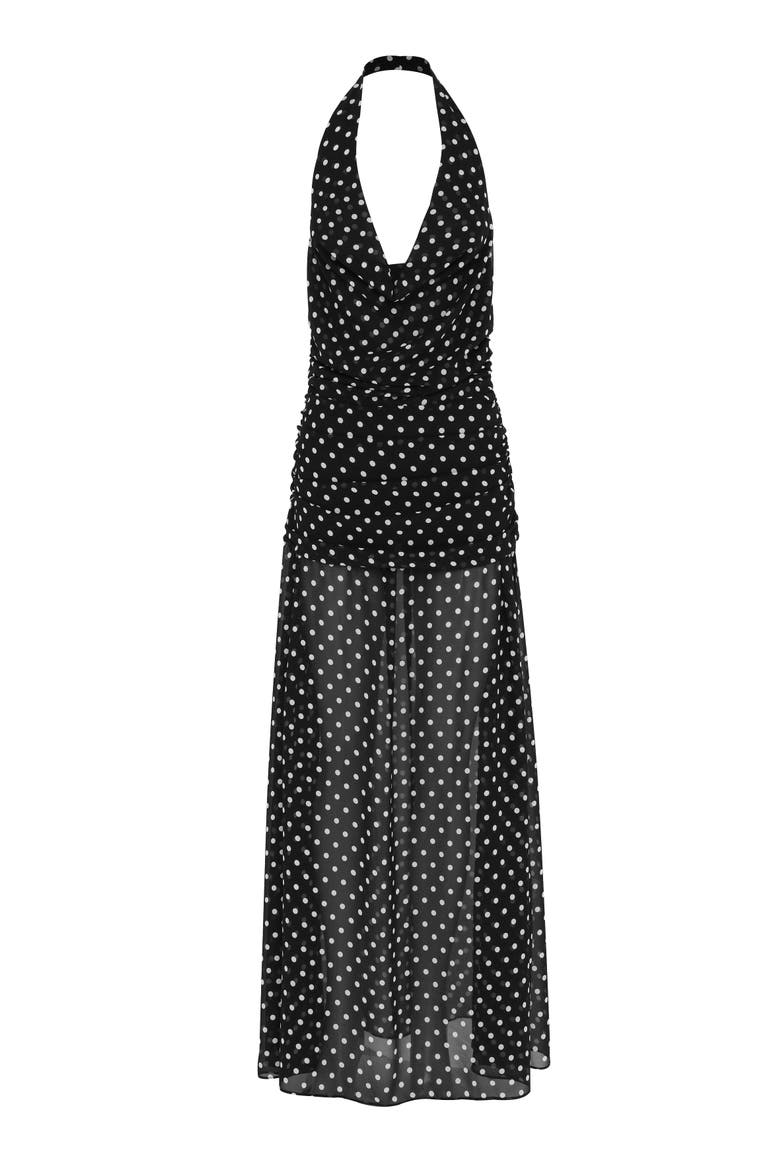 Clara Maxi Dress, Alternate, color, Black Polkadot