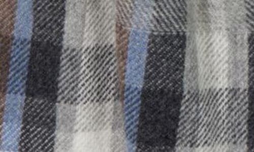 Bruno Magli Cashmere Plaid Scarf In Gray