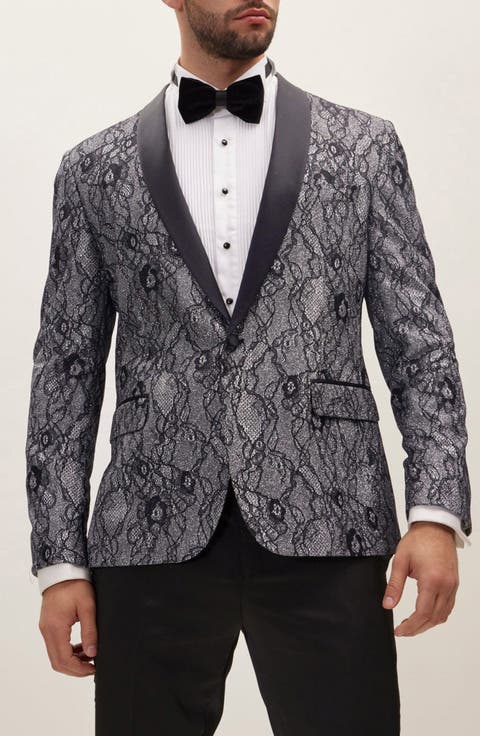 Shawl Collar Lace Formal Jacket