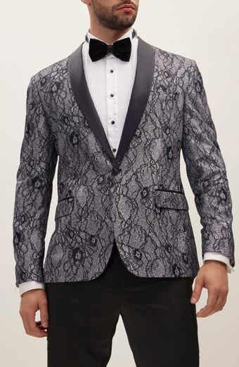 RON TOMSON Shawl Collar Lace Formal Jacket